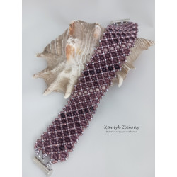 Bransoletka z kryształków fioletowa