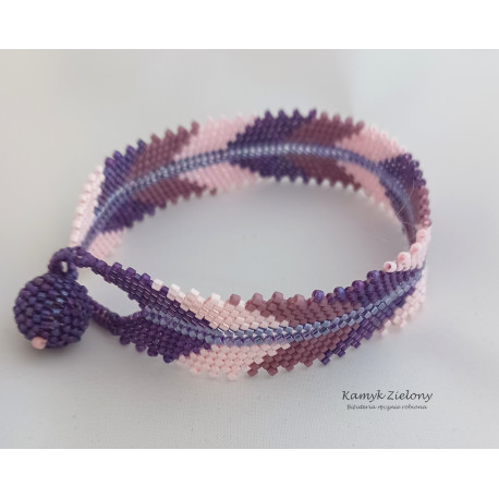 Fioletowa, wąska bransoletka