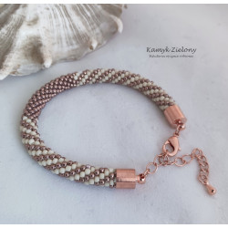 Bransoletka w kolorze miedziano-kremowym