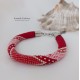 Bransoletka czerwono-różowa