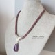 Naszyjnik koralikowy z ametystem