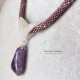 Naszyjnik koralikowy z ametystem