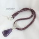 Naszyjnik koralikowy z ametystem