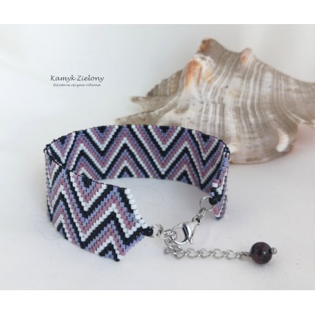 Szeroka bransoletka z koralików Miyuki