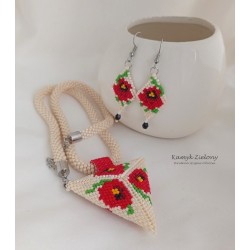 Komplet w maki - naszyjnik i kolczyki