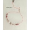 Opal, kwarc różowy, rodonit - bransoletka z kamieni naturalnych