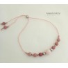Opal, rodonit - bransoletka z kamieni naturalnych - mały rozmiar!