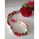 Komplet  - naszyjnik i bransoletka w czerwone róże