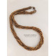 Naszyjnik z brązowo-złotawych koralików